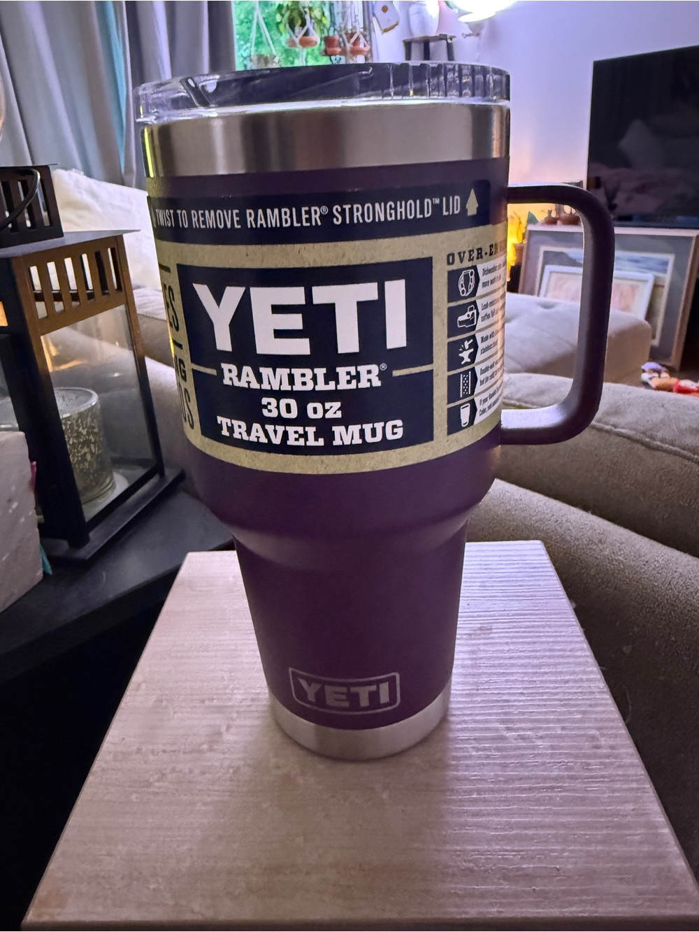 YETI Rambler 30 oz Travel Mug with Stronghold Lid - Nordic Purple NWT